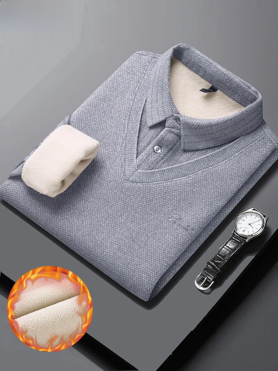 Thickened Fleece Long Sleeve Men's Knitted Sweater Collared Two-Piece Thermal Base Shirt Casual Style Comfortable Inner Wear
Thickened Fleece Long Sleeve Men's Knitted Sweater Collared Two-Piece Thermal Base Shirt Casual Style Comfortable Inner Wear