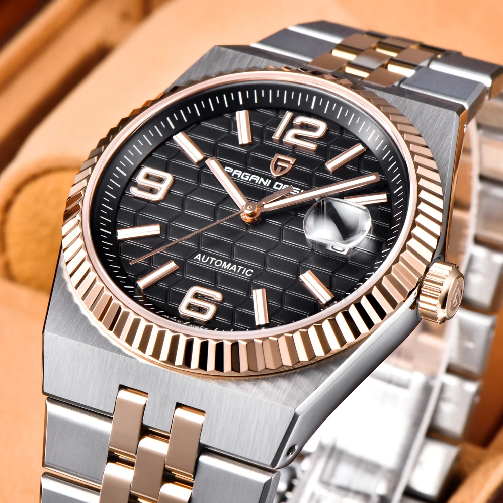 Мужские часы PAGANI DESIGN 2026, новые роскошные механические часы из розового золота для мужчин, из нержавеющей стали, с сапфировым стеклом, автоматические, водонепроницаемые.
Мужские часы PAGANI DESIGN 2026, новые роскошные механические часы из розового золота для мужчин, из нержавеющей стали, с сапфировым стеклом, автоматические, водонепроницаемые.