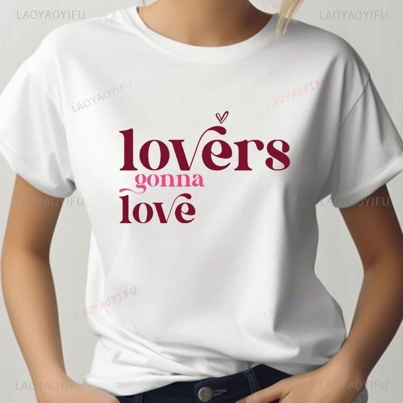 Стильные женские повседневные рубашки LOVERS GONNA LOVE Letter, повседневная уличная одежда, весенне-летний топ, хлопковые женские футболки с 0-образным вырезом
Стильные женские повседневные рубашки LOVERS GONNA LOVE Letter, повседневная уличная одежда, весенне-летний топ, хлопковые женские футболки с 0-образным вырезом