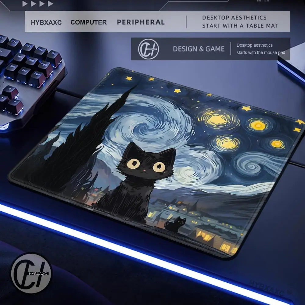 Starry Night Black Cat Circular Mouse Pad Van Gogh's Desk Mat Desktop Computer Keyboard Wireless Mouse Boy Girl Gift for Play ga
Starry Night Black Cat Circular Mouse Pad Van Gogh's Desk Mat Desktop Computer Keyboard Wireless Mouse Boy Girl Gift for Play ga