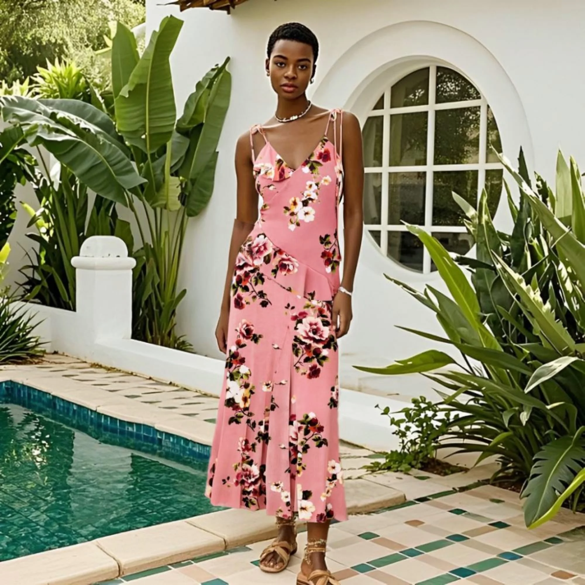 2025 Myst&Za Women's Summer New Silk Screen Printed Strap Top High Waist Stacked Decorative Fish Tail Long Half Skirt Set
2025 Myst&Za Women's Summer New Silk Screen Printed Strap Top High Waist Stacked Decorative Fish Tail Long Half Skirt Set