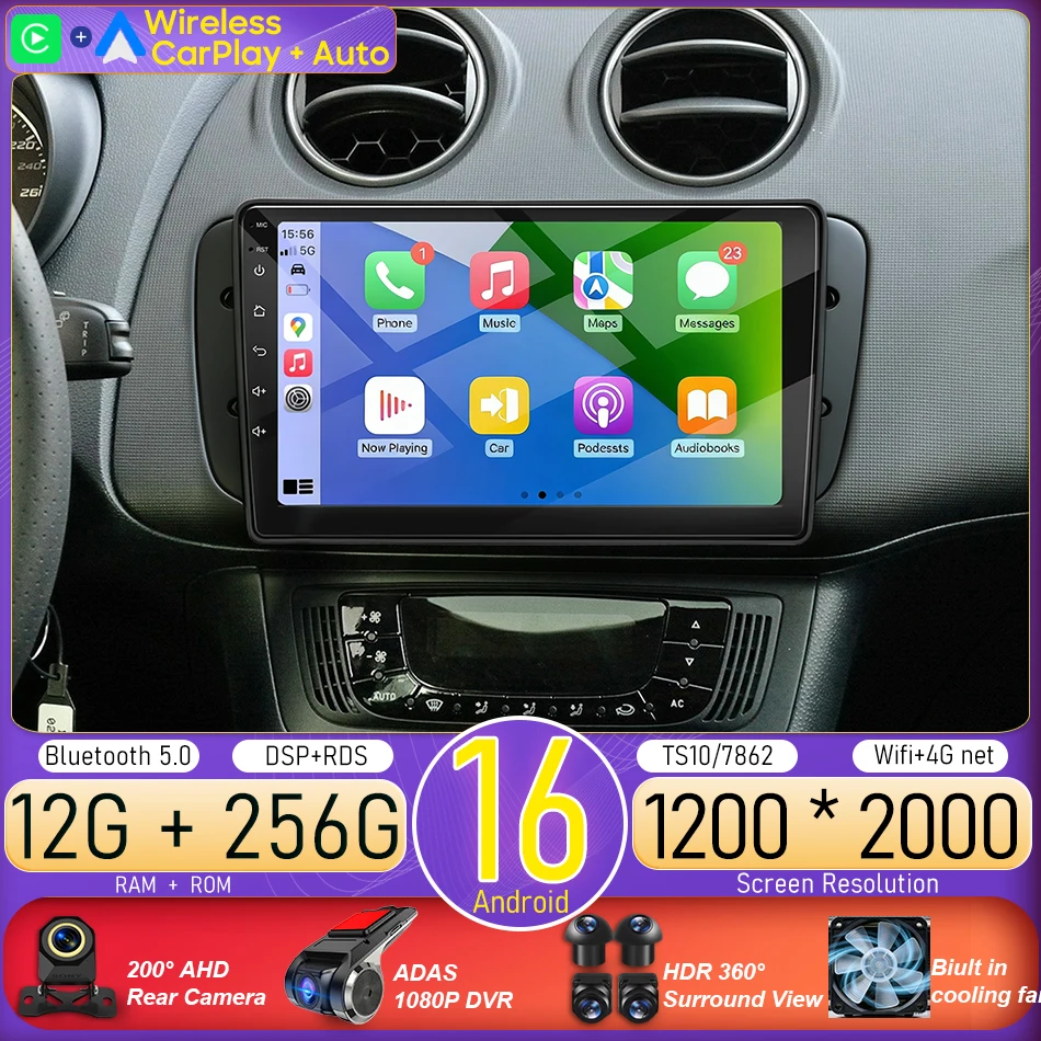 Для SEAT Ibiza 6J 4 2008-2015: Автомагнитола Android 16, мультимедийный видеоплеер, GPS-навигация, CarPlay, 2DIN головное устройство
Для SEAT Ibiza 6J 4 2008-2015: Автомагнитола Android 16, мультимедийный видеоплеер, GPS-навигация, CarPlay, 2DIN головное устройство