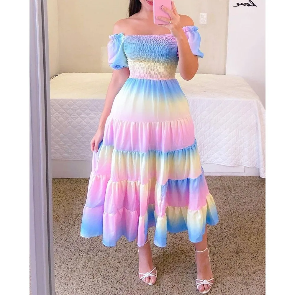 Summer Dresses for Women 2025 Print Off Shoulder Broken Flower Open Shoulder Long Dress Streetwear Oversized Dress Beach Dress
Summer Dresses for Women 2025 Print Off Shoulder Broken Flower Open Shoulder Long Dress Streetwear Oversized Dress Beach Dress