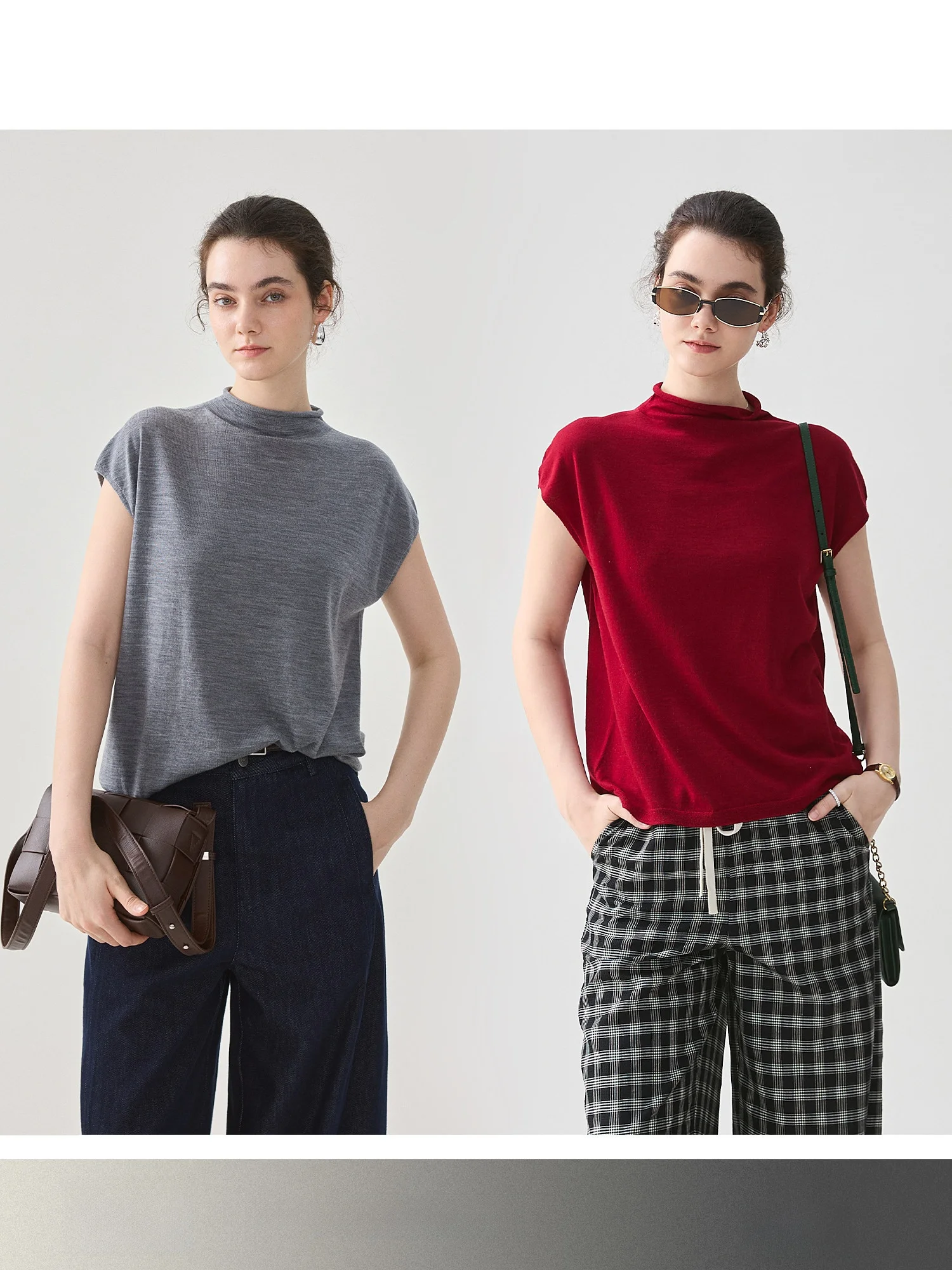 100 Wool Knitted Short Sleeve Top Women's Casual Style Half High Collar Fly Sleeve Leisure Fit Spring New Fashion Knitwear
100 Wool Knitted Short Sleeve Top Women's Casual Style Half High Collar Fly Sleeve Leisure Fit Spring New Fashion Knitwear