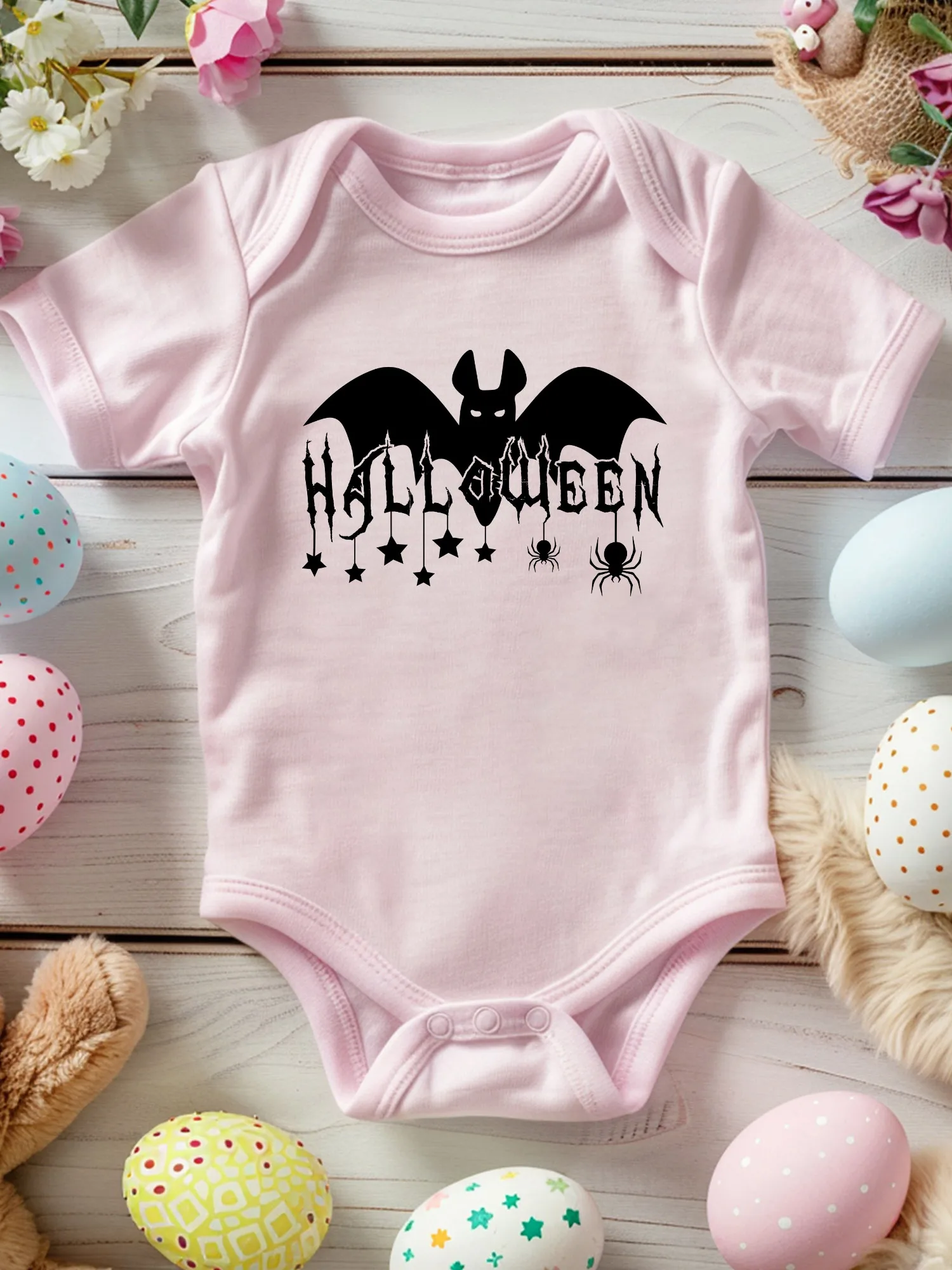 Halloween Bats And Spiders Unisex Baby Crawling Suit, 100% Cotton Soft Onesie, All-Season Wear Pink Bodysuit 190GSM
Halloween Bats And Spiders Unisex Baby Crawling Suit, 100% Cotton Soft Onesie, All-Season Wear Pink Bodysuit 190GSM