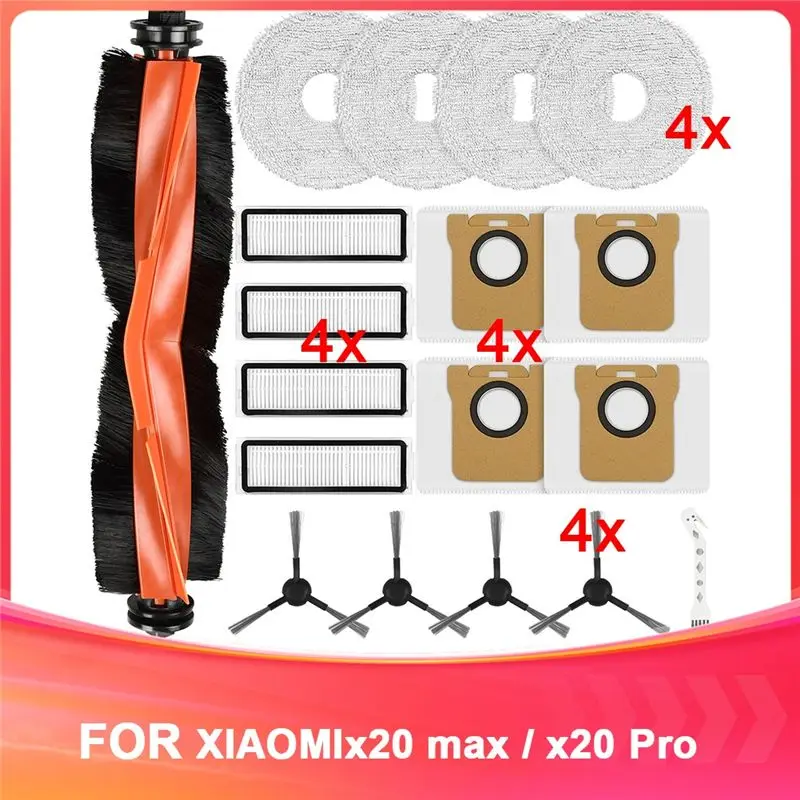 A97T Accessories For Xiaomi Robot Vacuum X20 Max / X20 Pro Robot Vacuum Cleaner, With Main Brush, Wipes,Dust Bags,Filters
A97T Accessories For Xiaomi Robot Vacuum X20 Max / X20 Pro Robot Vacuum Cleaner, With Main Brush, Wipes,Dust Bags,Filters