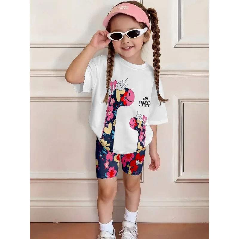 Cute Neon Bear Print Casual Two-Piece Set Summer Short-Sleeve T-Shirt and Shorts Suitable for Birthday Gifts and Casual Wear
Cute Neon Bear Print Casual Two-Piece Set Summer Short-Sleeve T-Shirt and Shorts Suitable for Birthday Gifts and Casual Wear