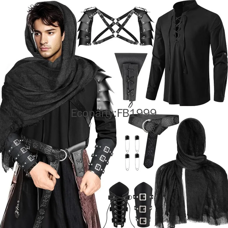 11pcs Halloween Men Medieval Pirate Costume Renaissance Vintage Pirate Shirt Pants Accessories Masquerade Carnival Party Outfits
11pcs Halloween Men Medieval Pirate Costume Renaissance Vintage Pirate Shirt Pants Accessories Masquerade Carnival Party Outfits