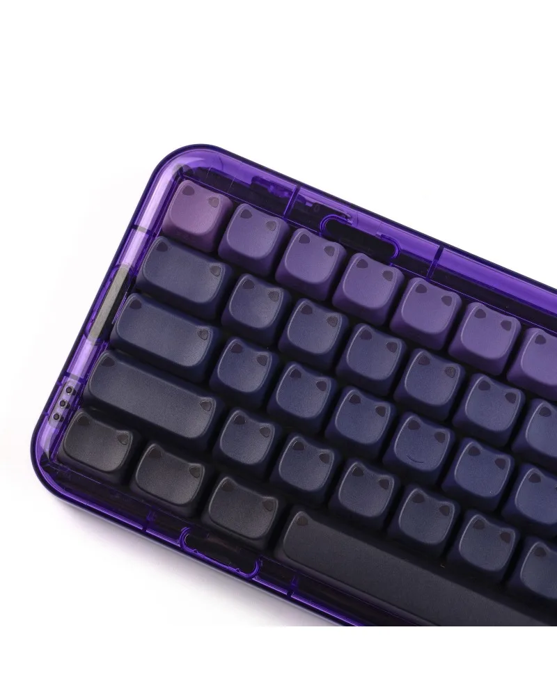 Gradual change black purple small light meow theme keycap side engraved light MAO height 113 keys (keycaps only)
Gradual change black purple small light meow theme keycap side engraved light MAO height 113 keys (keycaps only)