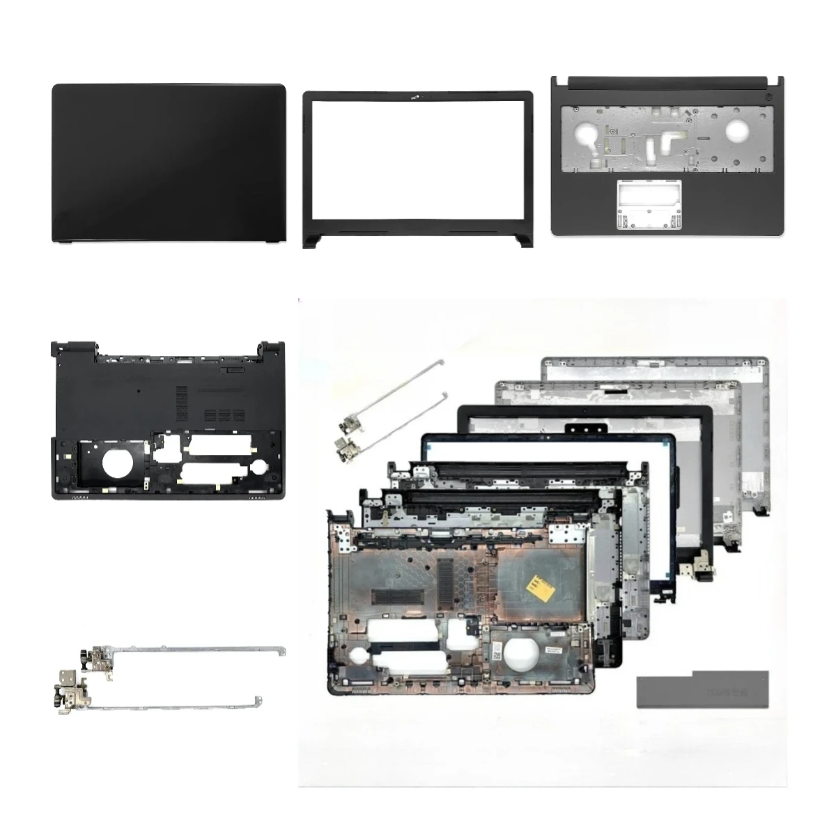 Non-touch compatible for Inspiron 15 5559 5558 5555 laptop LCD screen bezel, palm rest, top cover, hinge, bottom case shield
Non-touch compatible for Inspiron 15 5559 5558 5555 laptop LCD screen bezel, palm rest, top cover, hinge, bottom case shield
