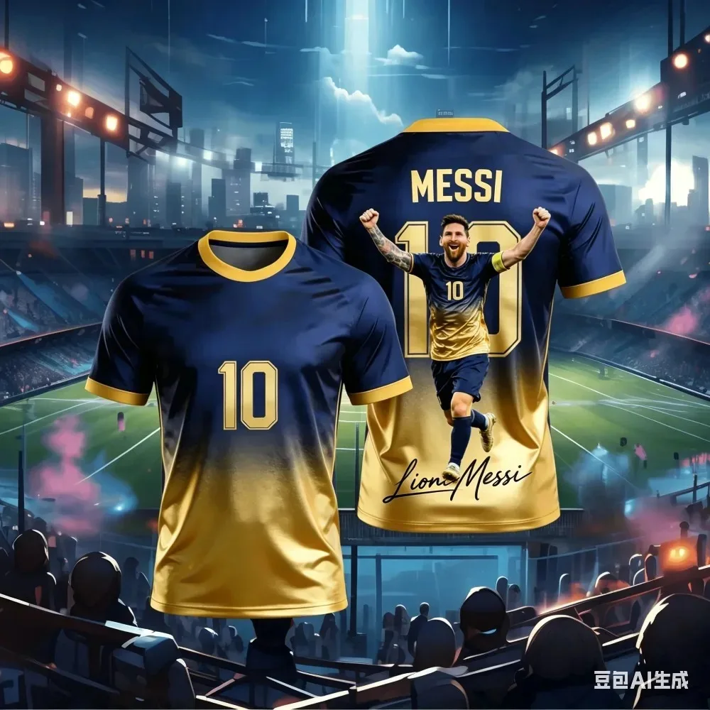 Messi Summer3DPrint Sport Quickdry Breatha Men Football T-Shirt Outdoor Street Club Team Training Fans Parent-child Clothing top
Messi Summer3DPrint Sport Quickdry Breatha Men Football T-Shirt Outdoor Street Club Team Training Fans Parent-child Clothing top