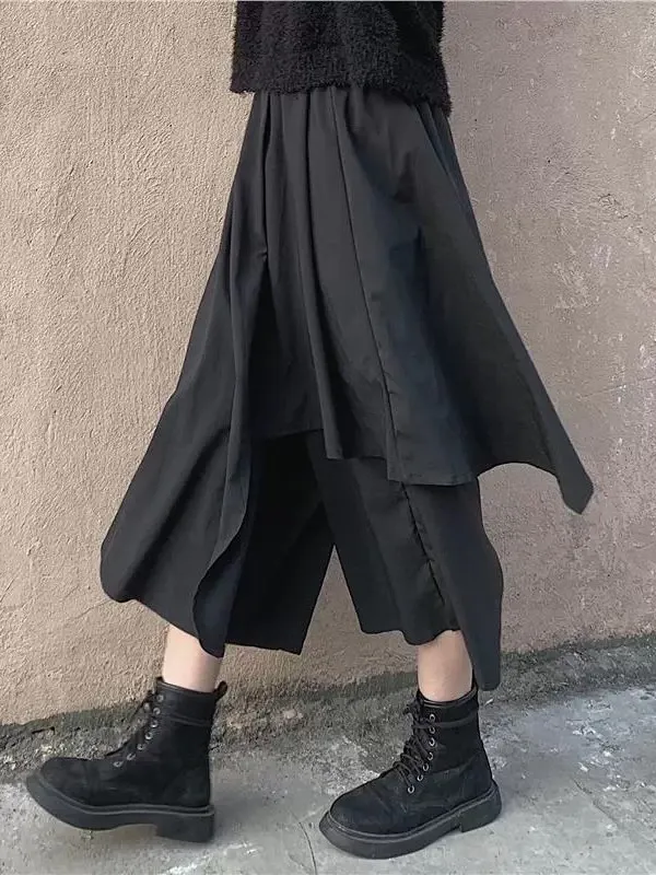 Asymmetrical Wide Leg Pants Women's Summer Thin Samurai Knight Style Casual Seven-Quarter Length Skirt High Waist Design
Asymmetrical Wide Leg Pants Women's Summer Thin Samurai Knight Style Casual Seven-Quarter Length Skirt High Waist Design