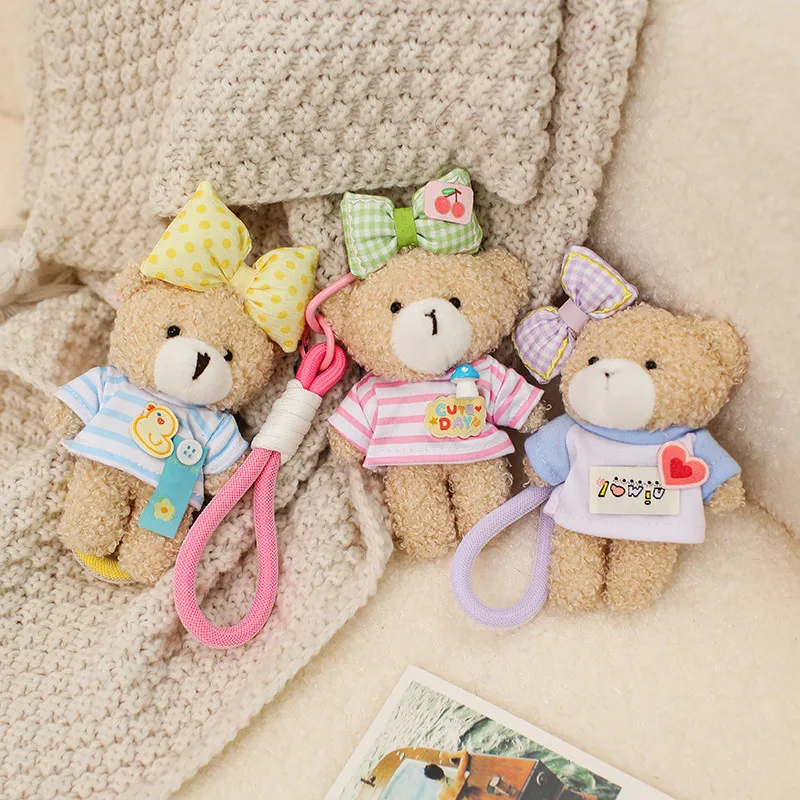 15CM Pretty Bear Pendant Toy Kawaii Stuffed Bear Dolls with Bow Clothes Accessories Cute Plush Toy Birthday Gift Kids Girl
15CM Pretty Bear Pendant Toy Kawaii Stuffed Bear Dolls with Bow Clothes Accessories Cute Plush Toy Birthday Gift Kids Girl