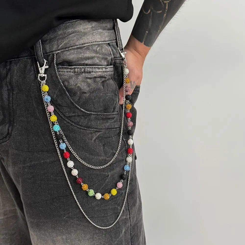 Punk Jeans Chain Colorful Rhinestone Bead Waist Chain Zinc Alloy Gothic Punk Belt Chain Harajuku Hip Hop Pants Chain Steet
Punk Jeans Chain Colorful Rhinestone Bead Waist Chain Zinc Alloy Gothic Punk Belt Chain Harajuku Hip Hop Pants Chain Steet