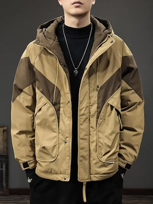Casual Loose Thi Outdoor Workwear Jaet for Men with Hood Polyester Cotton Blend Autumn 2025 Trendy Patchwork Color Design
Casual Loose Thi Outdoor Workwear Jaet for Men with Hood Polyester Cotton Blend Autumn 2025 Trendy Patchwork Color Design