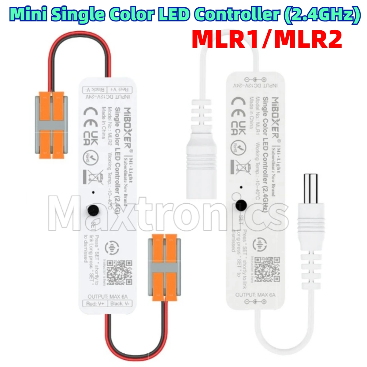 Miboxer Mini Single Color LED Controller DC12-24V MLR1/MLR2 2.4GHz RF Wireless Tuya APP Remote Dimmer for 2835 5050 Strip Light
Miboxer Mini Single Color LED Controller DC12-24V MLR1/MLR2 2.4GHz RF Wireless Tuya APP Remote Dimmer for 2835 5050 Strip Light