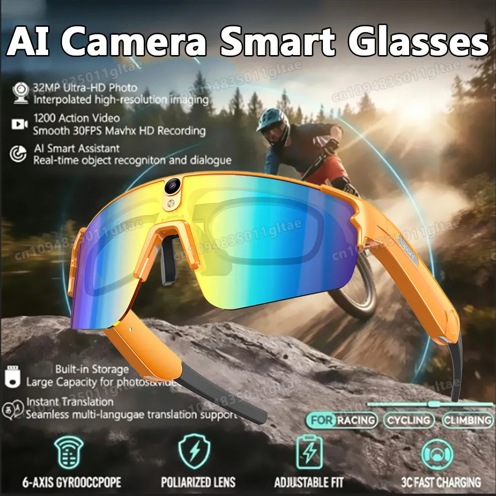 AI Smart Cycling Glasses Men 800W Camera Video with Translation Sunglasses Call Music 4K HD Color Change Sports Glasses 2026 New
AI Smart Cycling Glasses Men 800W Camera Video with Translation Sunglasses Call Music 4K HD Color Change Sports Glasses 2026 New