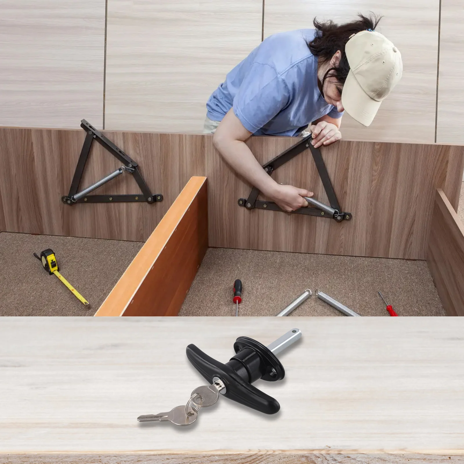 Secure Entry Outdoor Storage Solution Garage Door Lock Shed Lock T Handle Door Lock Tool Blocker Easy Installation
Secure Entry Outdoor Storage Solution Garage Door Lock Shed Lock T Handle Door Lock Tool Blocker Easy Installation