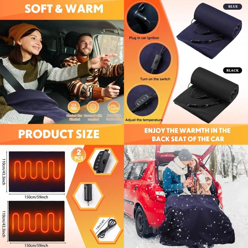 2 шт. зимнее автомобильное одеяло с подогревом 43 x 59 дюймов 12-вольтовое автомобильное электрическое одеяло с подогревом портативное одеяло с подогревом для кемпинга грузовика
2 шт. зимнее автомобильное одеяло с подогревом 43 x 59 дюймов 12-вольтовое автомобильное электрическое одеяло с подогревом портативное одеяло с подогревом для кемпинга грузовика