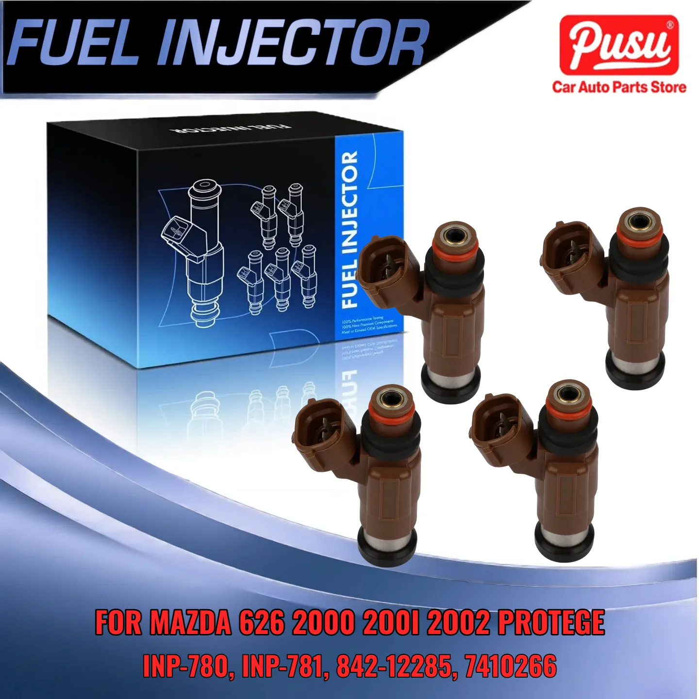 4 Pieces Injector Set for Mazda 626 2000-2002 Protege 1999-2000 Compatible L4 2.0L 1.8L INP-780 INP-781 842-12285 7410266
4 Pieces Injector Set for Mazda 626 2000-2002 Protege 1999-2000 Compatible L4 2.0L 1.8L INP-780 INP-781 842-12285 7410266