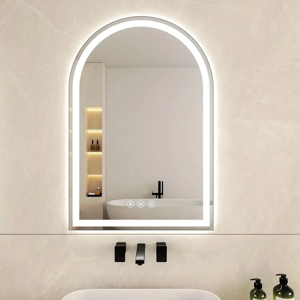 Арочное светодиодное зеркало для ванной 24x36 дюймов, LED-зеркало для ванной комнаты, LED-зеркало для туалетного столика, с антибликовым покрытием, с регулировкой яркости
Арочное светодиодное зеркало для ванной 24x36 дюймов, LED-зеркало для ванной комнаты, LED-зеркало для туалетного столика, с антибликовым покрытием, с регулировкой яркости