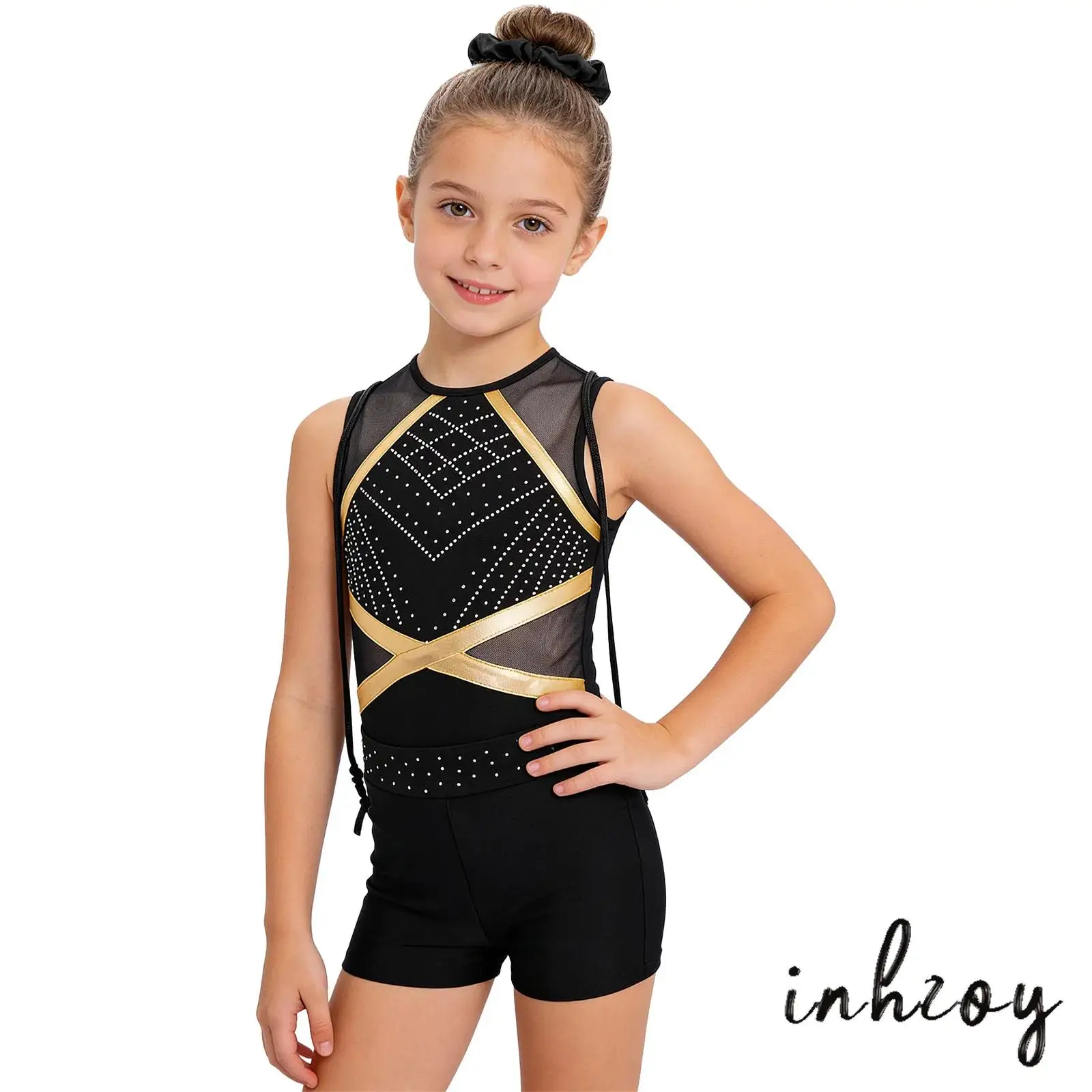 Shiny Rhinestone Gymnastics Yoga Dance Outfit for Kids Sleeveless Keyhole Back Leotard+Shorts+Hairband+Backpack Girls Dance Wear
Shiny Rhinestone Gymnastics Yoga Dance Outfit for Kids Sleeveless Keyhole Back Leotard+Shorts+Hairband+Backpack Girls Dance Wear