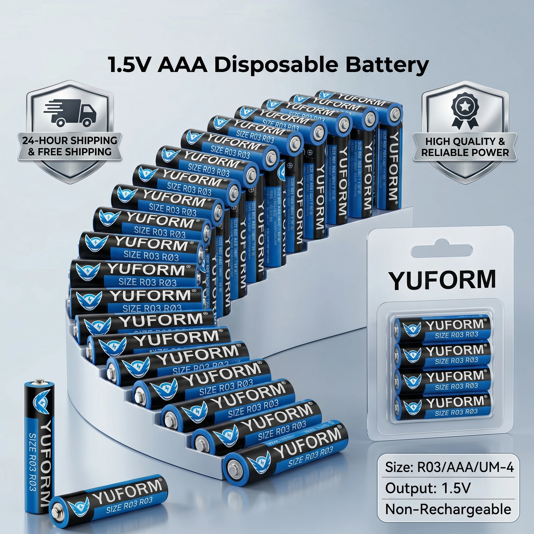 1.5V AAA Alkaline Battery Disposable Dry Cells for LED Light Remote Control Toy Mouse Camera Flash Razor 4-60pcs
1.5V AAA Alkaline Battery Disposable Dry Cells for LED Light Remote Control Toy Mouse Camera Flash Razor 4-60pcs