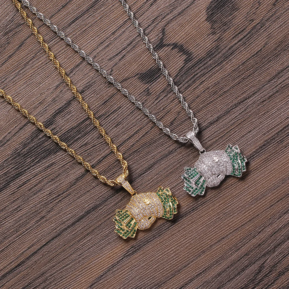 Хип-хоп уличные деньги держит кулон в виде доллара в руке унисекс рэп ожерелье аксессуар
Хип-хоп уличные деньги держит кулон в виде доллара в руке унисекс рэп ожерелье аксессуар