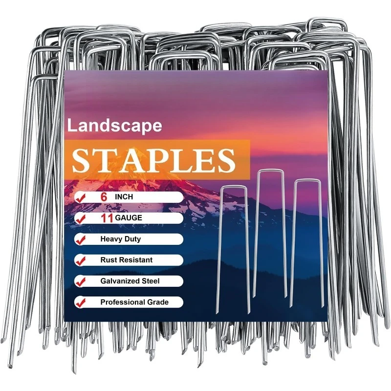 500 Pack Galvanized Landscape Staples Garden Stakes Plant Cover Stakes 6 Inch 11 Gauge SOD Staples Ground Stakes for La
500 Pack Galvanized Landscape Staples Garden Stakes Plant Cover Stakes 6 Inch 11 Gauge SOD Staples Ground Stakes for La