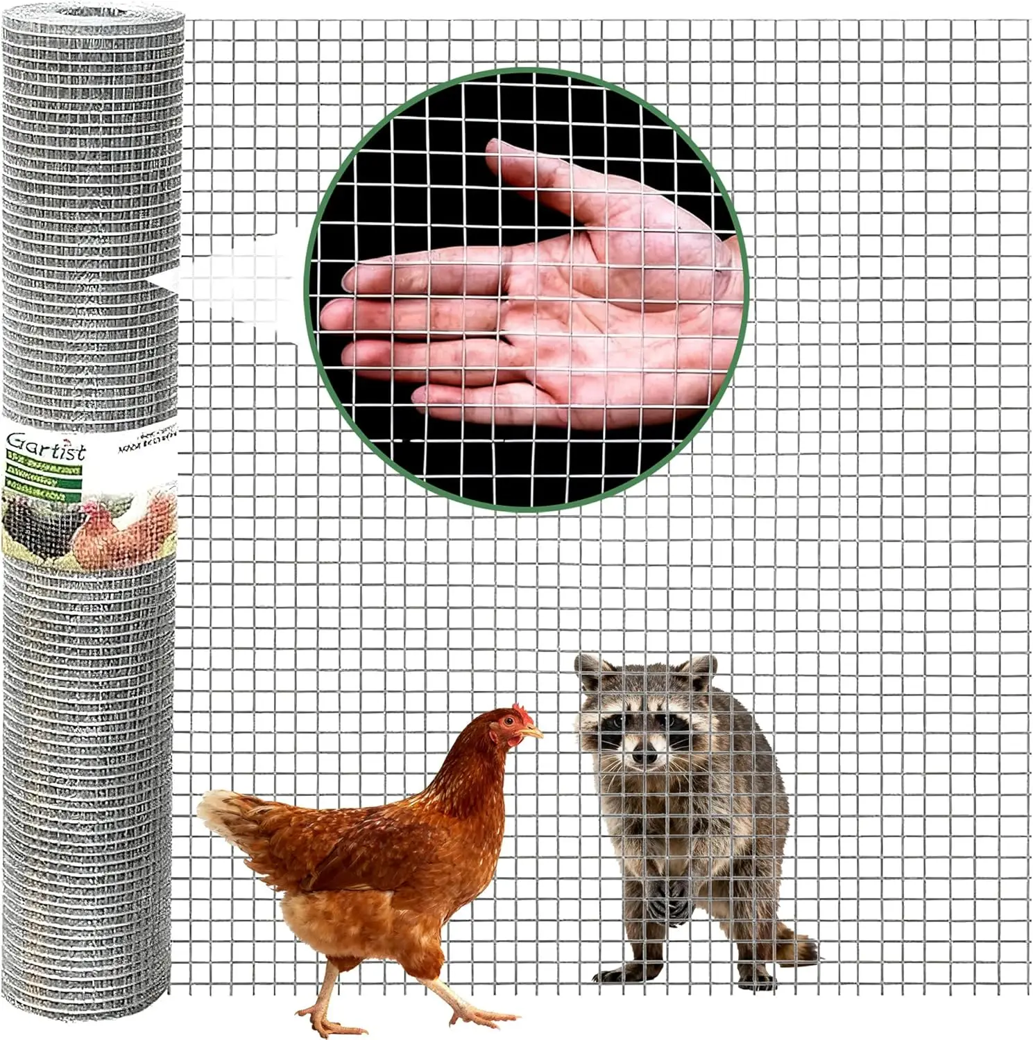 1/2 in 48x100' Galvanized Chicken Wire Fencing Roll for Snake, Raccoon & Fox Prevention
1/2 in 48x100' Galvanized Chicken Wire Fencing Roll for Snake, Raccoon & Fox Prevention