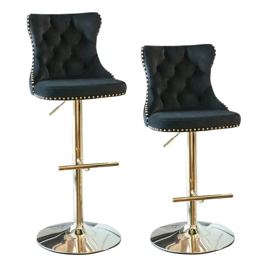 Adjustable Barstools with High Back,Upholstered Bar Chair with Nailed Trim,360Swivel Counter Height Bar Stools for Kitchen Count
Adjustable Barstools with High Back,Upholstered Bar Chair with Nailed Trim,360Swivel Counter Height Bar Stools for Kitchen Count