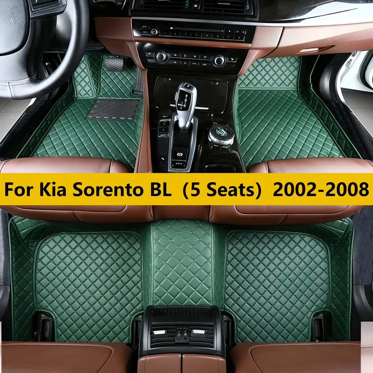 Автомобильные коврики для Kia Sorento BL (5 мест) 2002-2008 годов выпуска, полный комплект для переднего и заднего рядов.
Автомобильные коврики для Kia Sorento BL (5 мест) 2002-2008 годов выпуска, полный комплект для переднего и заднего рядов.
