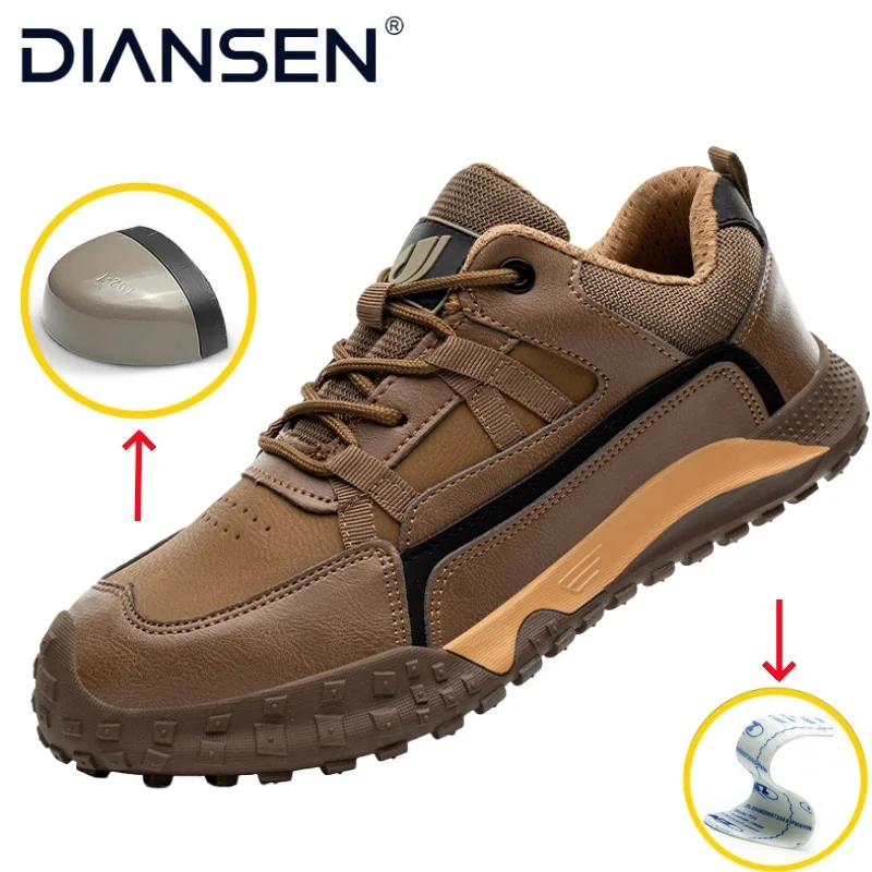 Puncture-proof Outsole Indestructible Safety Shoes Steel Toe Leather Work Boots Slip Resistant Safety Shoes Brown for Men
Puncture-proof Outsole Indestructible Safety Shoes Steel Toe Leather Work Boots Slip Resistant Safety Shoes Brown for Men