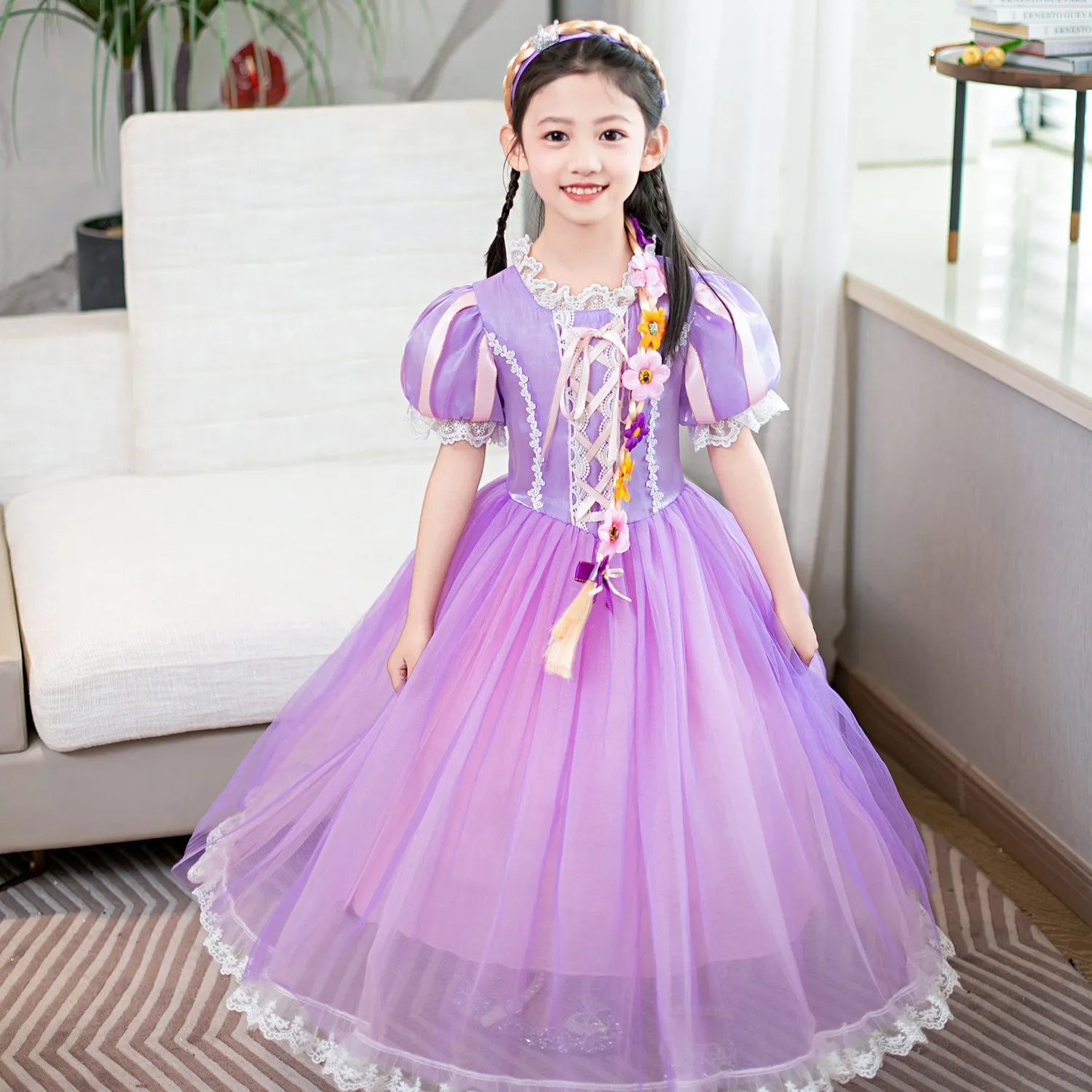 Princess Rapunzel Long Hair Dress Children's Sofia Costume Halloween Performance Gown Magic Hair Adventure Stage Outfit
Princess Rapunzel Long Hair Dress Children's Sofia Costume Halloween Performance Gown Magic Hair Adventure Stage Outfit