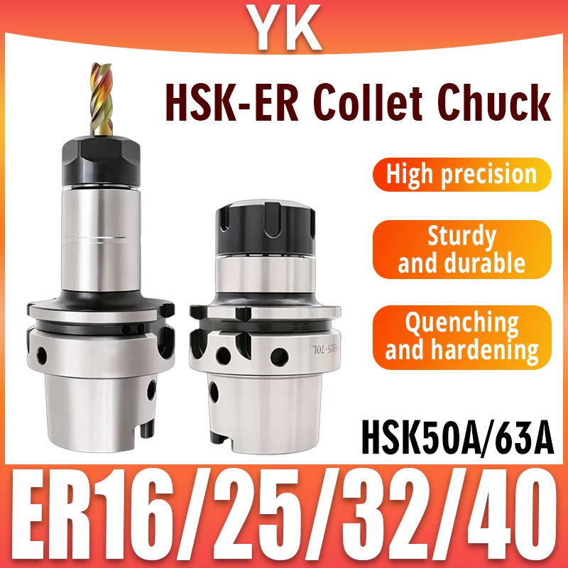 HSK50A HSK63A High Precision Tool Holder ER16-ER32 Milling Collet Chuck Cnc Metal Lathe Tools Spindle Engraver Precision 0.002mm
HSK50A HSK63A High Precision Tool Holder ER16-ER32 Milling Collet Chuck Cnc Metal Lathe Tools Spindle Engraver Precision 0.002mm