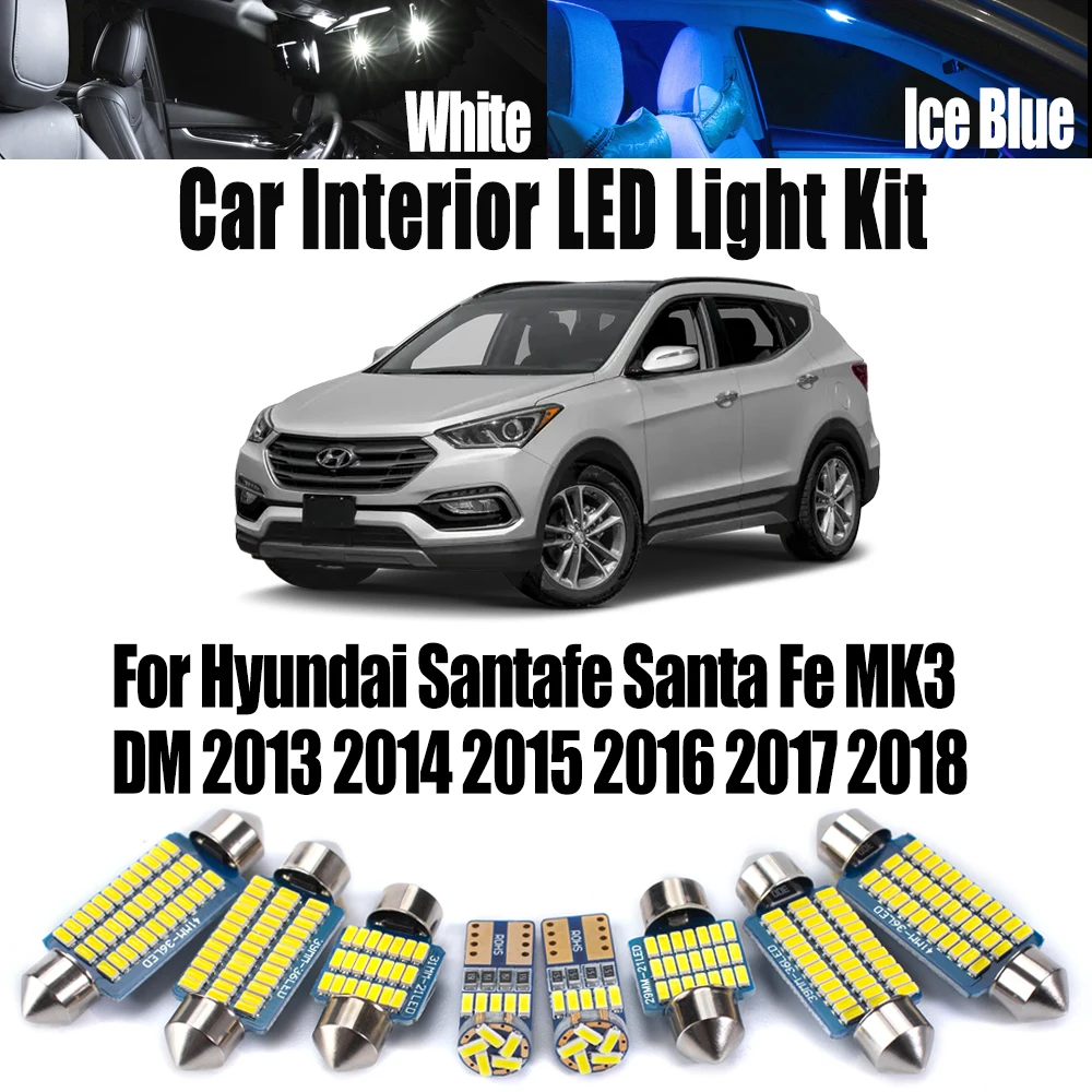 12Pcs For Hyundai Santafe Santa Fe MK3 DM 2013 2014 2015 2016 2017 2018 LED Interior Reading Bulb Dome Light Kit Car Accessories
12Pcs For Hyundai Santafe Santa Fe MK3 DM 2013 2014 2015 2016 2017 2018 LED Interior Reading Bulb Dome Light Kit Car Accessories
