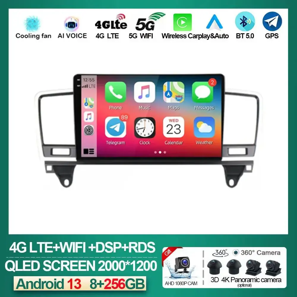 Android 13 Carplay Car Radio For Mercedes-Benz M-Class M Class W166 ML 2011 - 2015 Multimedia Player Navigation GPS Carplay WIFI
Android 13 Carplay Car Radio For Mercedes-Benz M-Class M Class W166 ML 2011 - 2015 Multimedia Player Navigation GPS Carplay WIFI