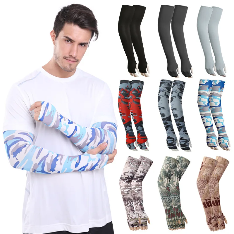 Summer Ice Silk Outdoor Sun Protection Sleeves Loose Camouflage Sports Arm Sleeves Motorcycle Finger Protection Cycling Fingerle
Summer Ice Silk Outdoor Sun Protection Sleeves Loose Camouflage Sports Arm Sleeves Motorcycle Finger Protection Cycling Fingerle