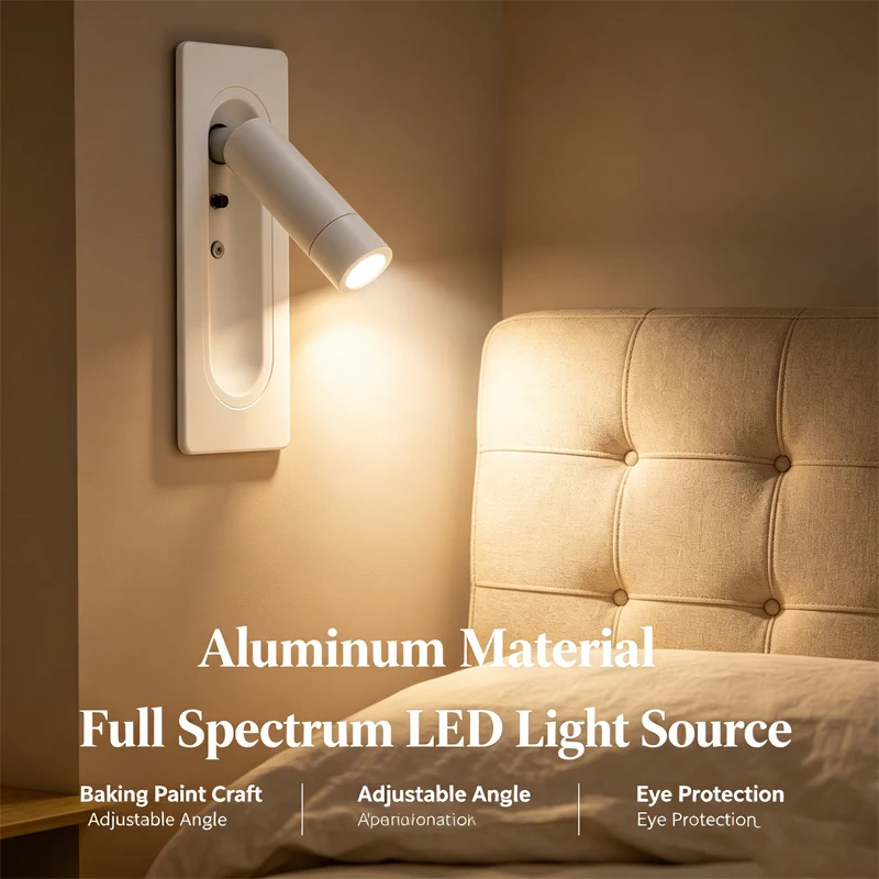 Full Spectrum Eye Care Wall Mount Lamp Adjustable Rotatable Bedside Reading Light Home Hotel Bedroom Study Decor Light
Full Spectrum Eye Care Wall Mount Lamp Adjustable Rotatable Bedside Reading Light Home Hotel Bedroom Study Decor Light