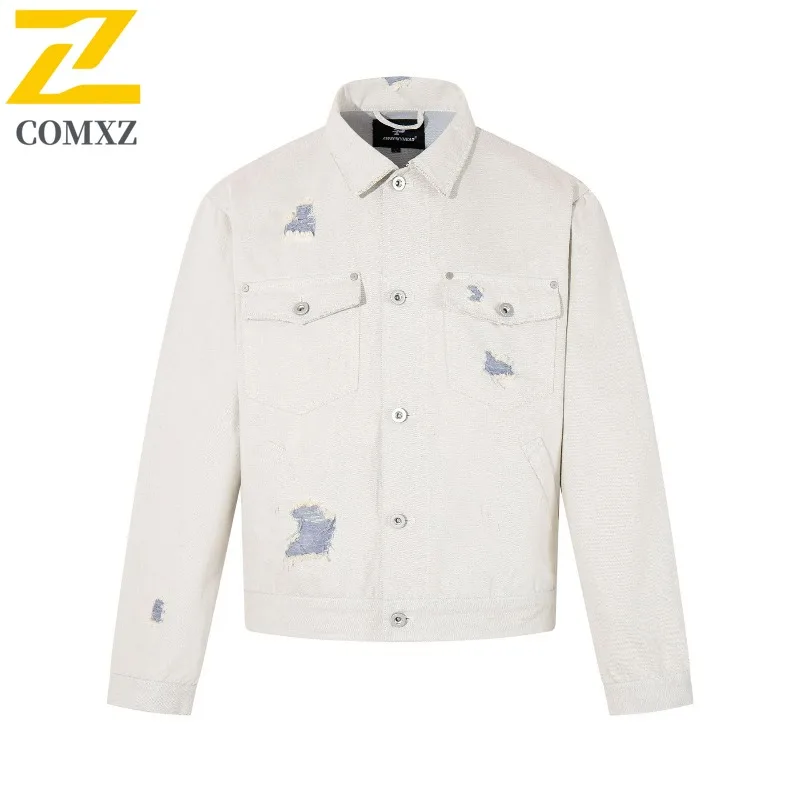 COMXZ Мужская джинсовая куртка Chaqueta для рыбалки, премиум-класса в стиле ретро, уличная ветровка для отдыха, дорожная велосипедная куртка, удобные куртки
COMXZ Мужская джинсовая куртка Chaqueta для рыбалки, премиум-класса в стиле ретро, уличная ветровка для отдыха, дорожная велосипедная куртка, удобные куртки