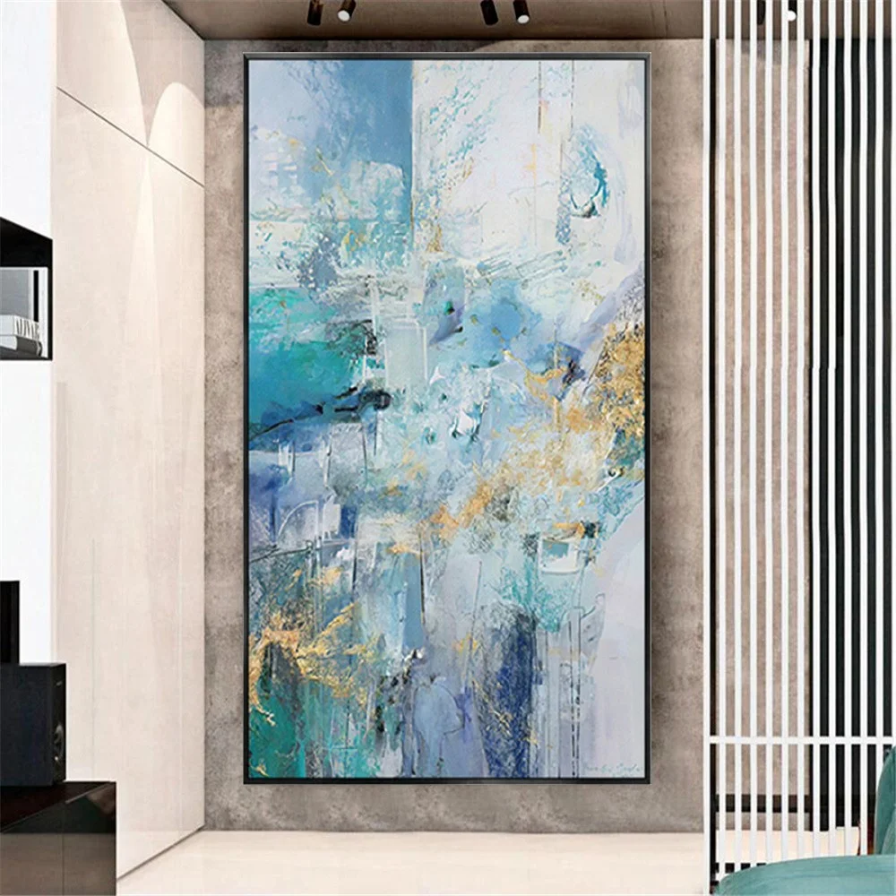 Trendy Nordic Interior Scene Picture Decor Living Room Handmade Oil Painting Blue And Gold Texture Mural On Canvas Sofa Wall Art
Trendy Nordic Interior Scene Picture Decor Living Room Handmade Oil Painting Blue And Gold Texture Mural On Canvas Sofa Wall Art