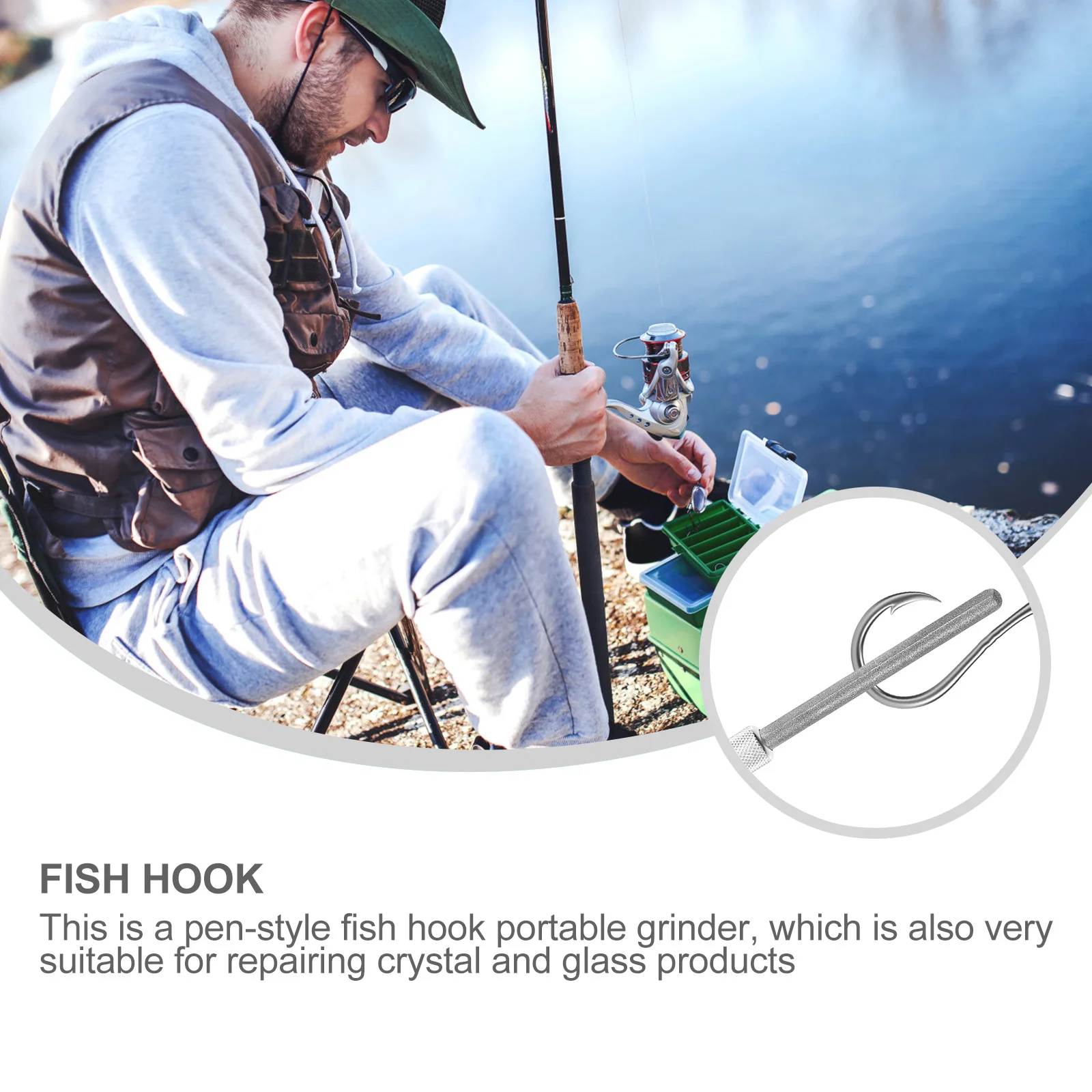 Portable Fishing Hook Sharpener Compact Non-Slip Handle For Sharpening Fishhooks Outdoor Use Fishing Accessories Tool
Portable Fishing Hook Sharpener Compact Non-Slip Handle For Sharpening Fishhooks Outdoor Use Fishing Accessories Tool