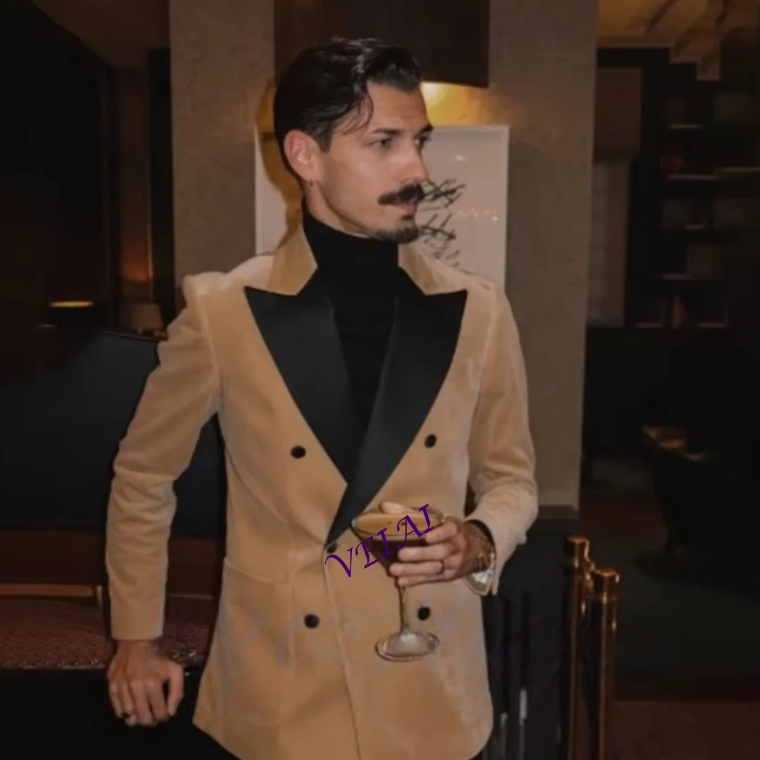 Ivory Fashion Men's Suit Pants Peak Lapel Business Double Breasted Casual Daily Suits Party Wedding Dress Prom Suit Customized
Ivory Fashion Men's Suit Pants Peak Lapel Business Double Breasted Casual Daily Suits Party Wedding Dress Prom Suit Customized