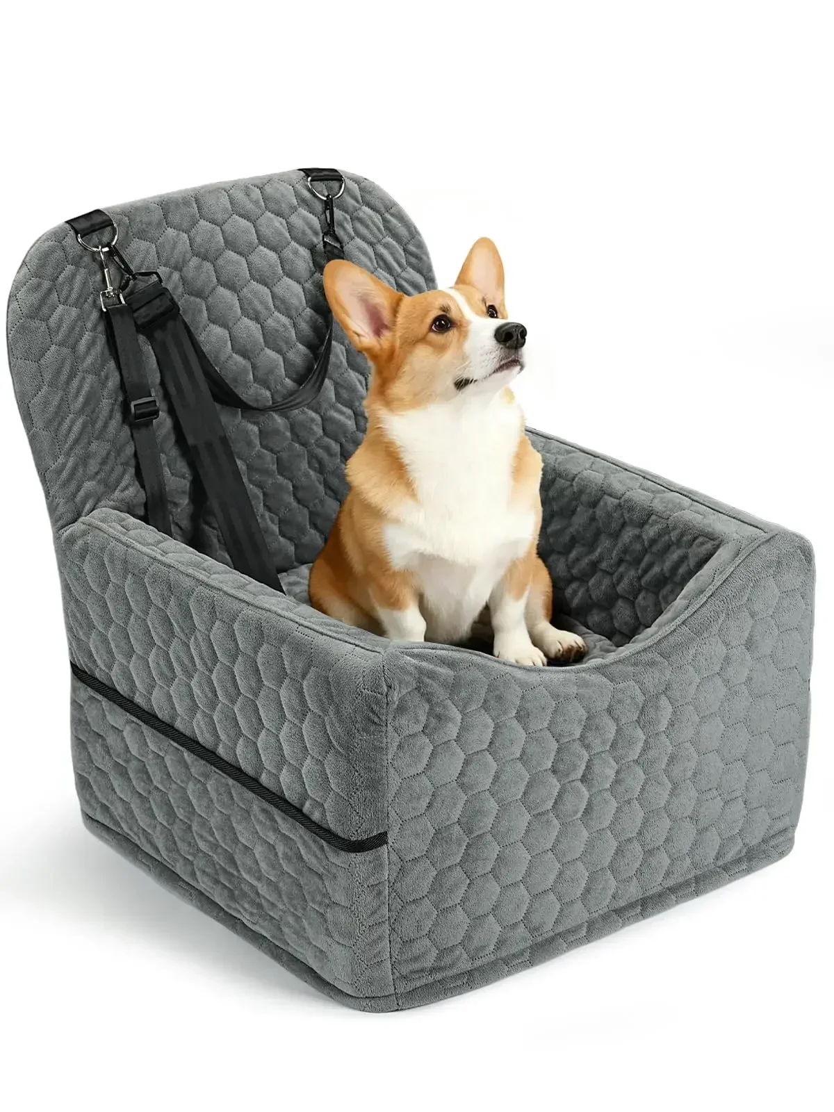 Dog Car Booster Seat With Safety Leash Washable Cover Storage Pockets Up To 35 Lbs Gray
Dog Car Booster Seat With Safety Leash Washable Cover Storage Pockets Up To 35 Lbs Gray