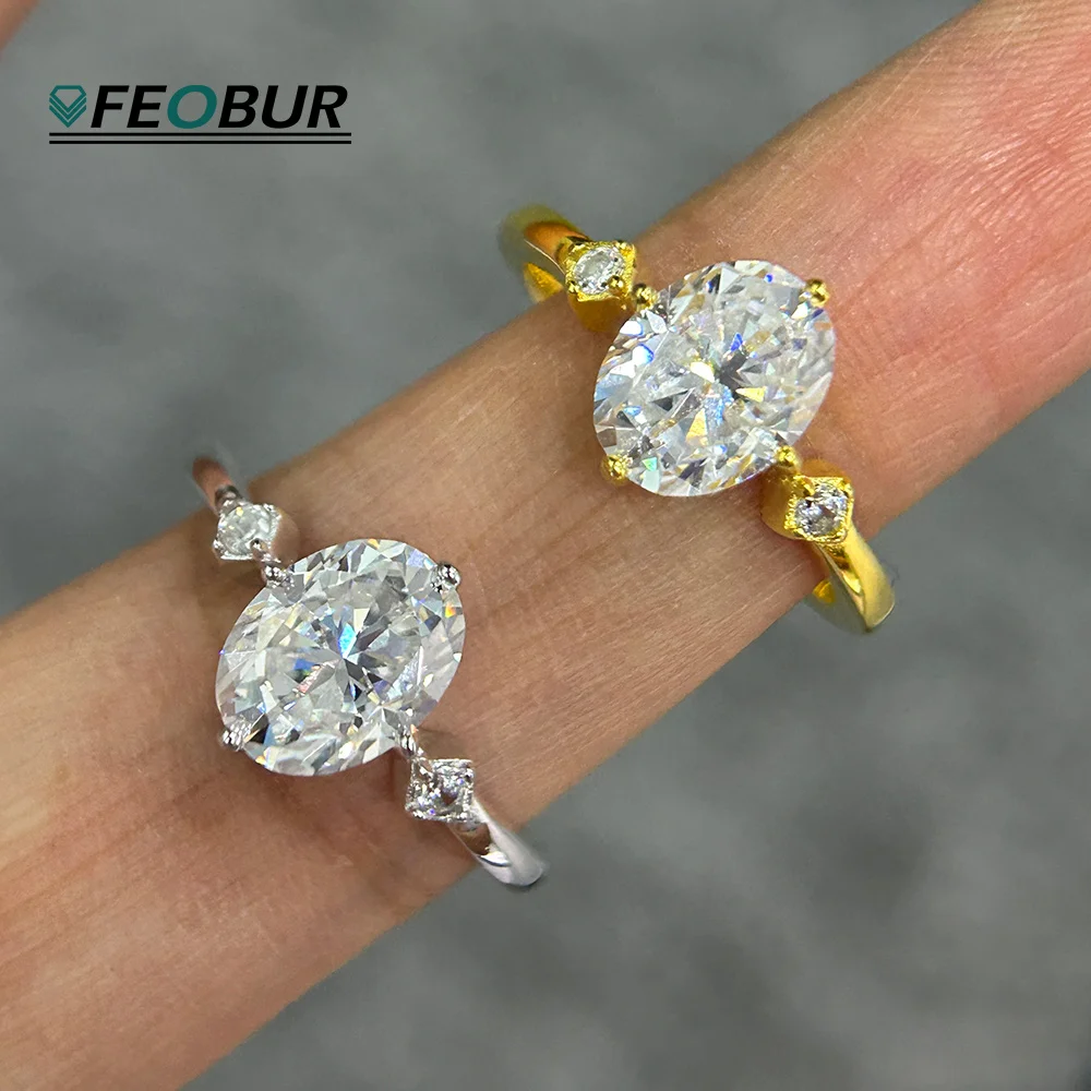 2CT Moissanite Oval Ring for Women Lab Diamond Engagement Wedding Band S925 Sterling Silver Plated 18k Gold Ring Fine Jewelry
2CT Moissanite Oval Ring for Women Lab Diamond Engagement Wedding Band S925 Sterling Silver Plated 18k Gold Ring Fine Jewelry