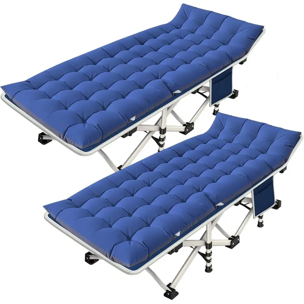 2 Pack Camping Cot with Mattress Comfortable Cot Bed Folding Cot Heavy Duty Cots for Sleeping with Carry Bag for Adults Kids Gue
2 Pack Camping Cot with Mattress Comfortable Cot Bed Folding Cot Heavy Duty Cots for Sleeping with Carry Bag for Adults Kids Gue