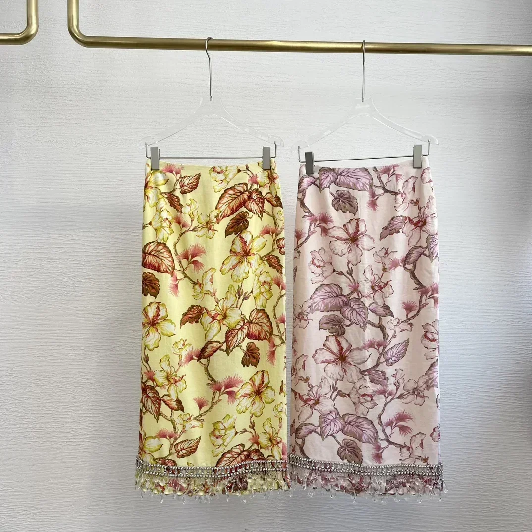 20224 Linen Spring Summer New Arrival Yellow Hibiscus Print Fashion Elegant Office Lady Skirt for Women
20224 Linen Spring Summer New Arrival Yellow Hibiscus Print Fashion Elegant Office Lady Skirt for Women