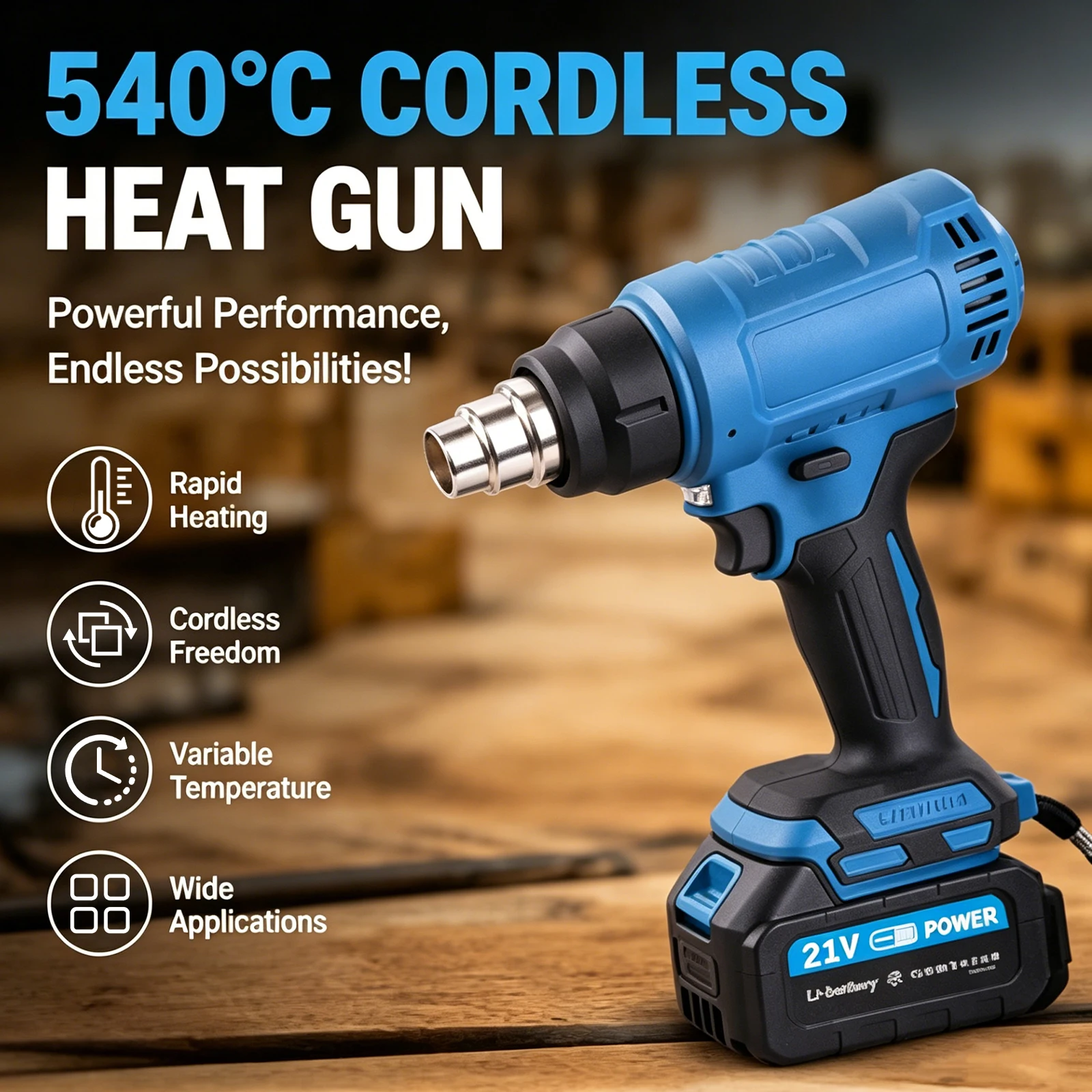 2500W Cordless Heat Gun Variable Temperature 50-540°C 5 Speed Wind for Paint Stripping Shrink Wrap For Makita 18V Battery Pin
2500W Cordless Heat Gun Variable Temperature 50-540°C 5 Speed Wind for Paint Stripping Shrink Wrap For Makita 18V Battery Pin