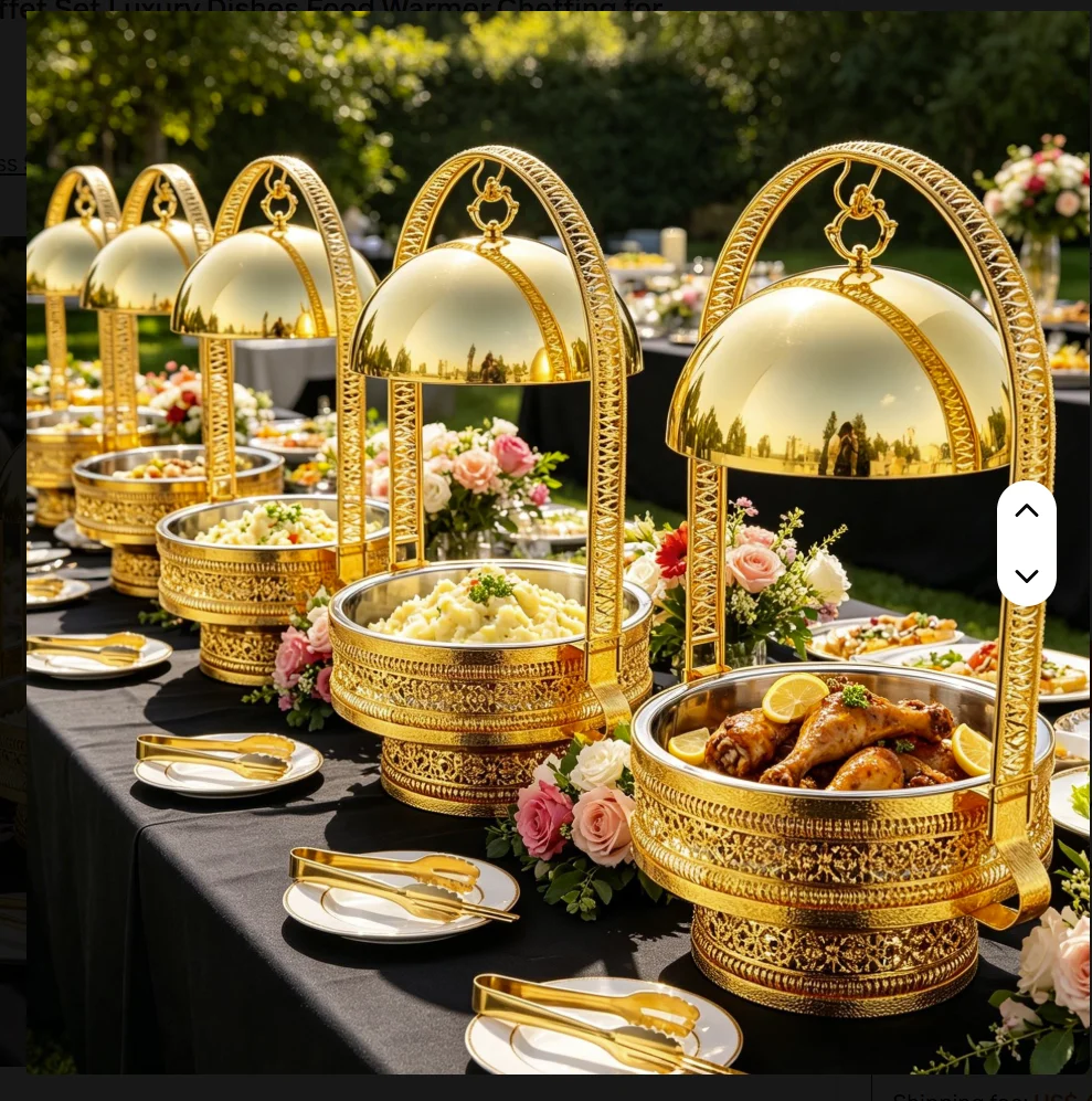 Wedding Cheffing Luxury Chaffing Restaurants Stainless Steel Chef Set Food Warmers Buffet Chafing Dish for Catering Serving Dish
Wedding Cheffing Luxury Chaffing Restaurants Stainless Steel Chef Set Food Warmers Buffet Chafing Dish for Catering Serving Dish