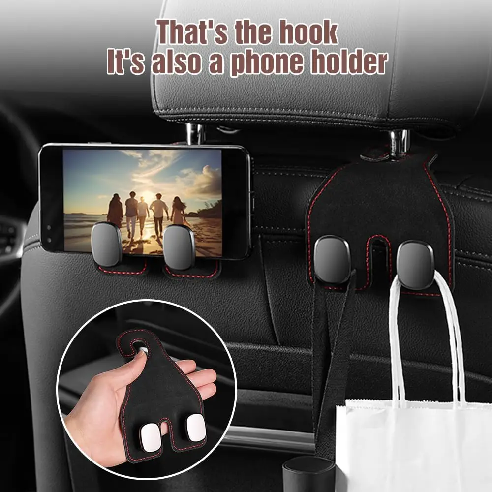 Quality 2 in 1 Car Headrest Hook Premium Suede Rear Seat Hanging Dual Hook 20KG Large Load-Bearing Alloy Hook Hanger Universal
Quality 2 in 1 Car Headrest Hook Premium Suede Rear Seat Hanging Dual Hook 20KG Large Load-Bearing Alloy Hook Hanger Universal